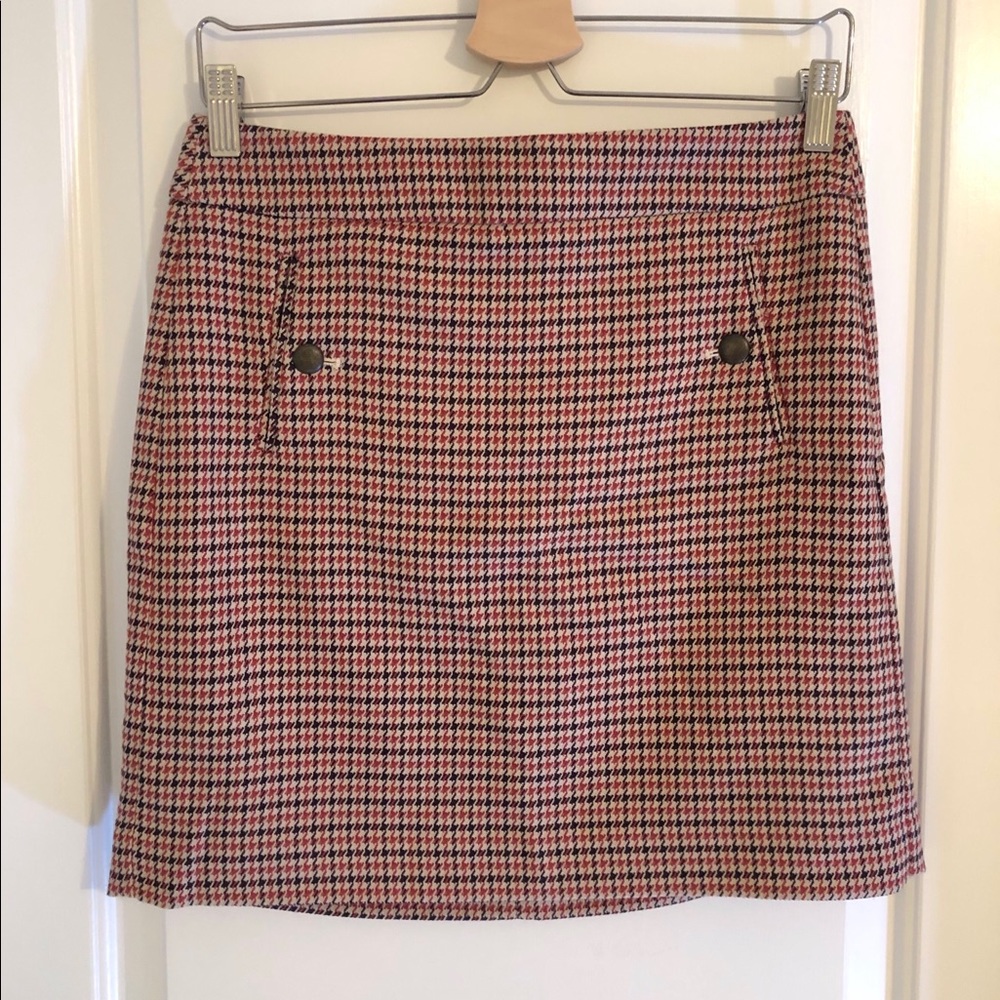 Houndstooth Pencil Skirt